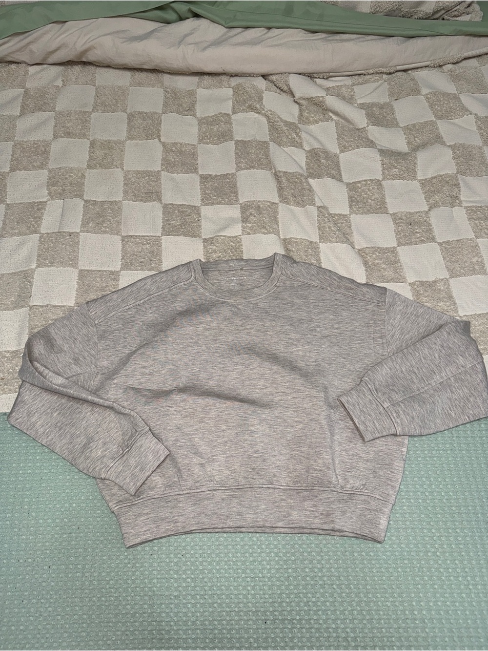 TravisMathew Womens Cloud Terry Crew Sweatshirt Grey Relaxed Fit Size M